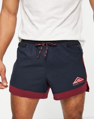 Nike Trail Running Dri-FIT Flex Stride 5 inch shorts in dark blue-Grey