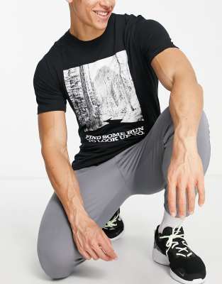 Nike Trail Running Dri-FIT graphic t-shirt in black