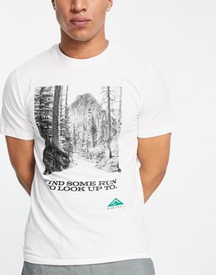 Nike Trail Running Dri-FIT graphic t-shirt in white