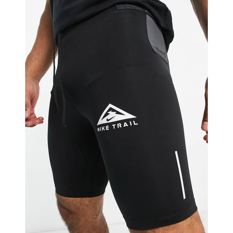 Nike Trail Running Dri-FIT half tight in black ASOS