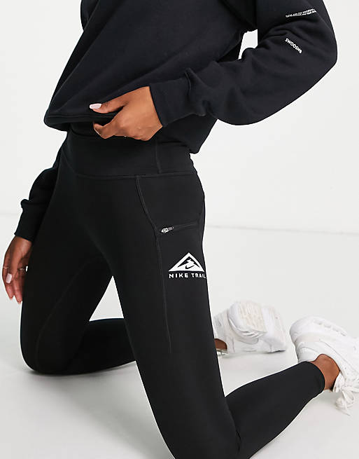 Nike Trail Running Epic Luxe mid rise leggings in black