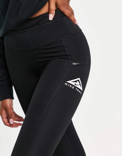 NIKE WOMENS EPIC LUXE MID-RISE TRAIL RUNNING LEGGINGS