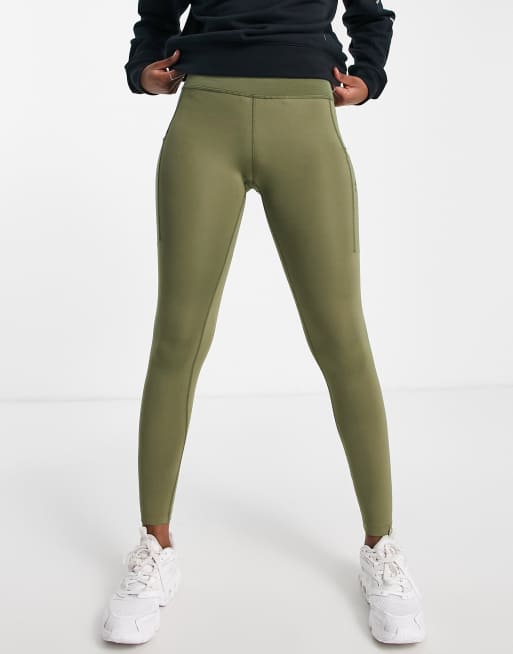 Nike Trail Running Epic Luxe mid rise leggings in khaki