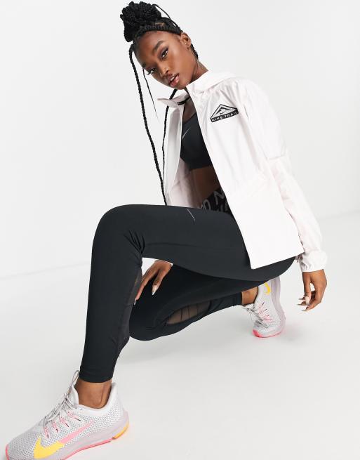 Nike - Trail - Veste de running à fermeture éclair - Rose clair