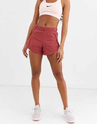 nike air running 2 in 1 short in pink