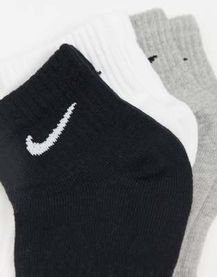 nike training 3 pack ankle socks