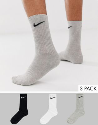 grey nike crew socks