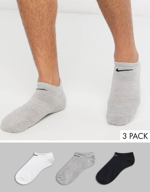 Nike Training 3 pack no show socks in multi