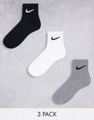 Nike Training 3 pack unisex ankle socks in multi | ASOS