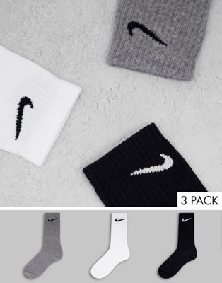 Nike Training 3 pack unisex crew socks in multi