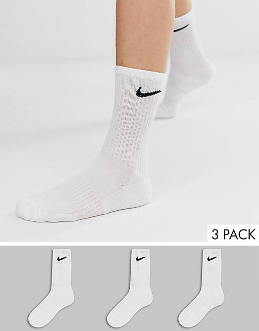 tegel verachten Verstelbaar Nike Training 3 pack unisex crew socks in white | ASOS