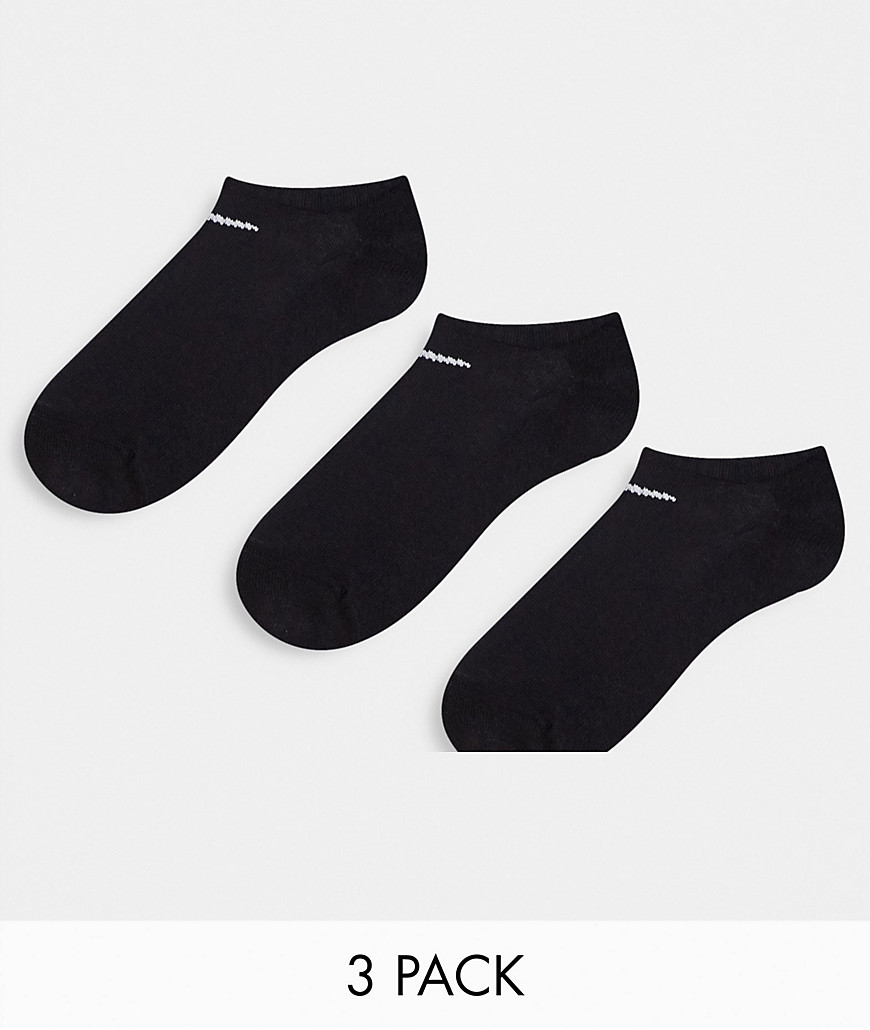 Nike Training 3 pack unisex everyday cushioned sneaker socks in black