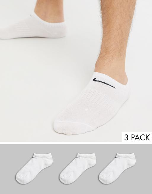 Nike Training 3 pack unisex ankle socks in white