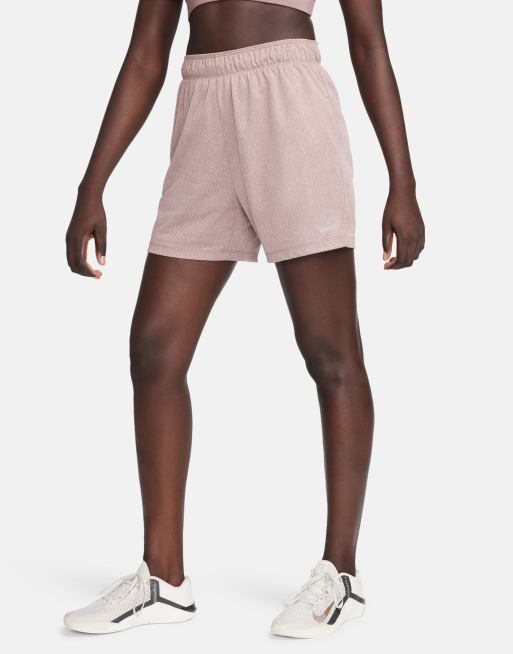 Nike Training 5 inch shorts in smokey mauve