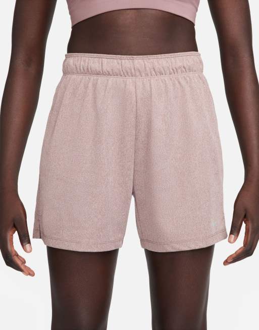 Nike Training 5 inch shorts in smokey mauve