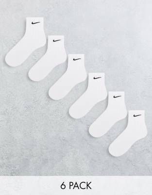 Nike 6 Pack Everyday Cushioned Socks In White