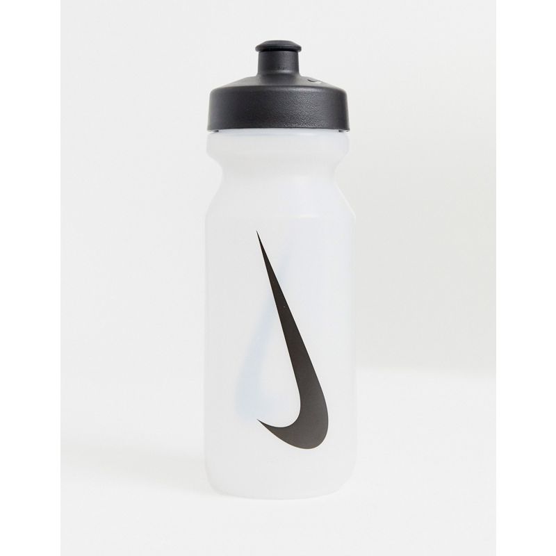 Nike Training – 625 ml transparente Trinkflasche mit schwarzem Swoosh-Logo