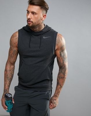 Nike Training - 742618-010 - Felpa nera senza maniche con cappuccio | ASOS