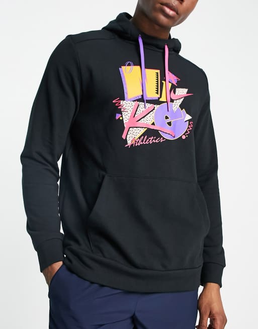 agencia Noble aluminio Nike Training 90s inspired graphic hoodie in black | ASOS