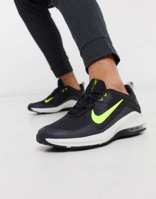 nike black and neon green sneakers