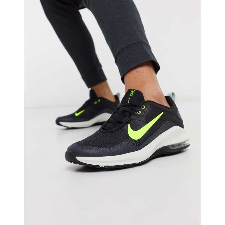 Air max black hot sale neon green