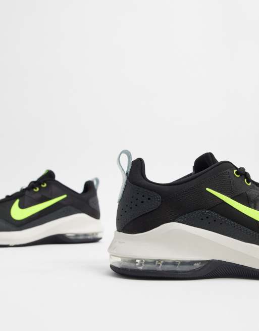 Nike black 2024 and neon shoes