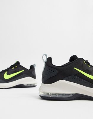 nike black and green trainers