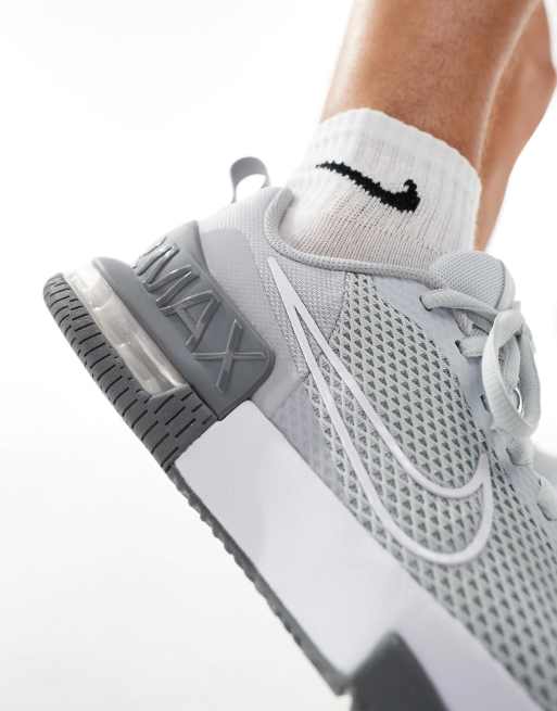 Nike Training Air Max Alpha 6 sneakers in light gray and white, 4 of 5