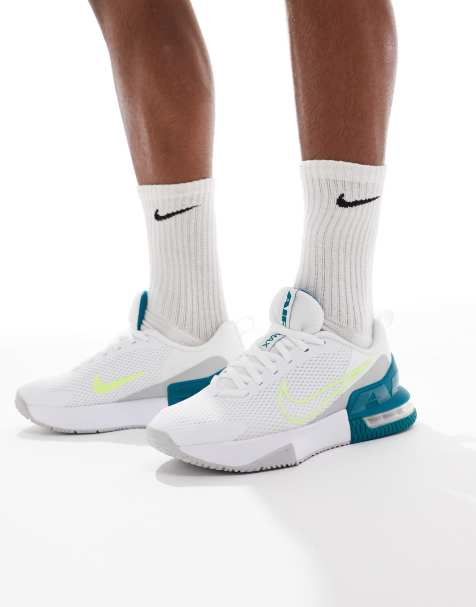 Nike Training Air Max Alpha 6 trainers in white and blue - view 1