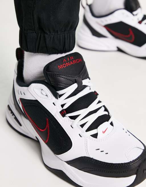 Nike Training Air Monarch IV sneakers in black and white ASOS