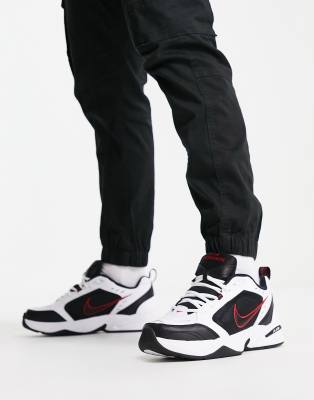 Nike Training Air Monarch IV sneakers in black and white ASOS