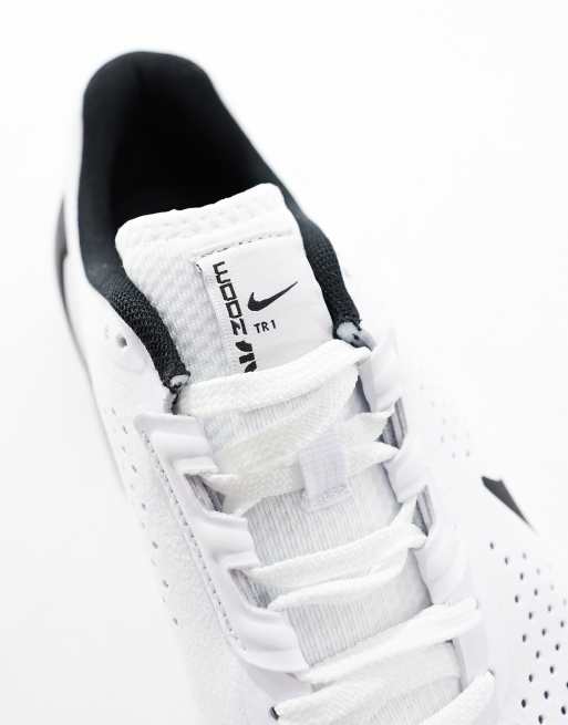 Nike Training Air Zoom 1 trainers in white and black, 4 of 5