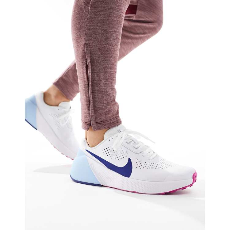 Nike Training Air Zoom 1 trainers in white and blue ASOS