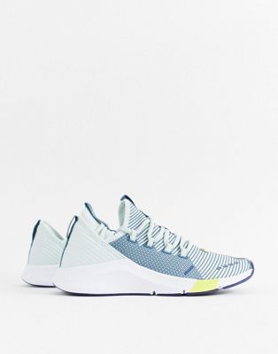 nike training air zoom elevate trainers in grey and lime