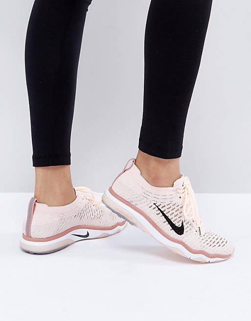 Nike Training Air Zoom Fearless Flyknit Trainer In Pale Pink | ASOS