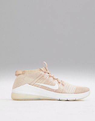 nike training air zoom fearless trainers in rose gold
