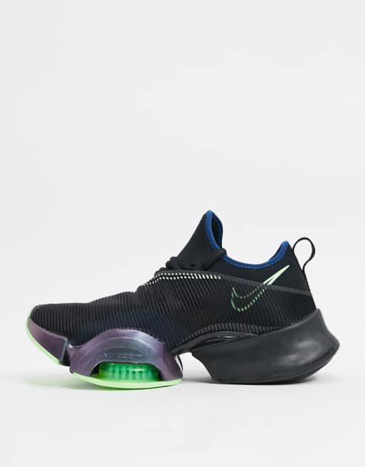 Nike Training Air Zoom Super Rep trainers in black and lime | ASOS