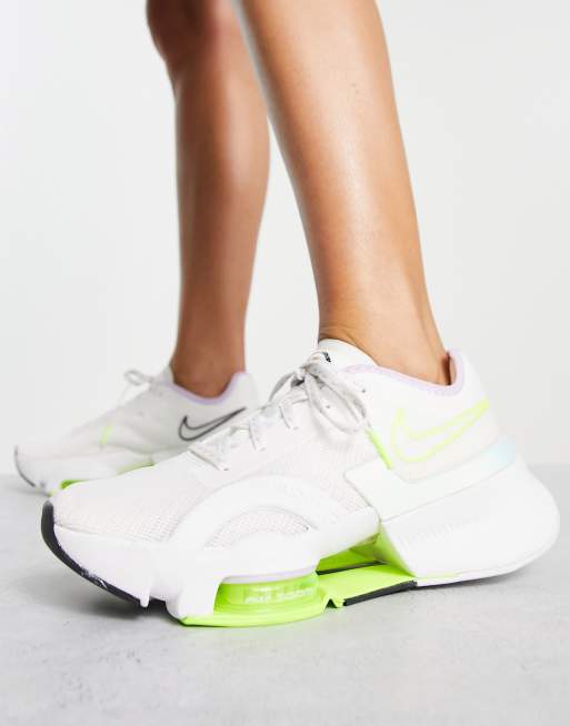 nike training air zoom superrep trainers in grey