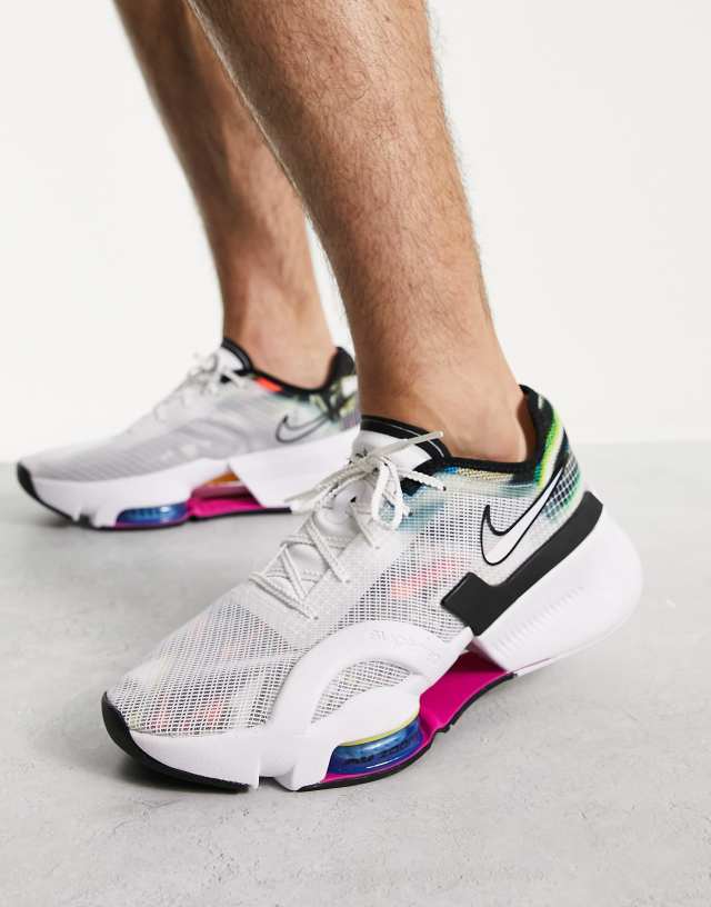 Nike Training Air Zoom SuperRep 3 sneakers in white/multi