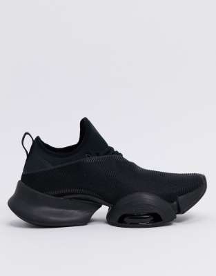 nike training air zoom superrep sneakers in black