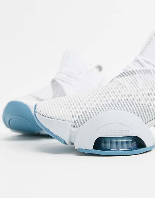 Nike Training Air Zoom SuperRep trainers in white and silver Nike Training Air Zoom SuperRep trainers in white and silver