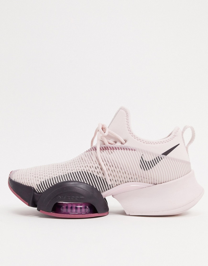 Nike Training – Air Zoom – SuperRep – Vinröda och roséguldfärgade träningsskor-Lila