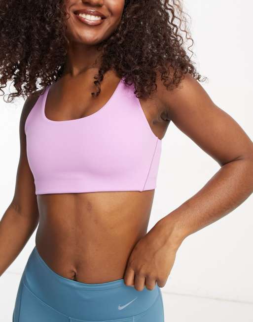 Nike Training - Alate - Brassière de sport maintien léger en tissu Dri-FIT  - Violet