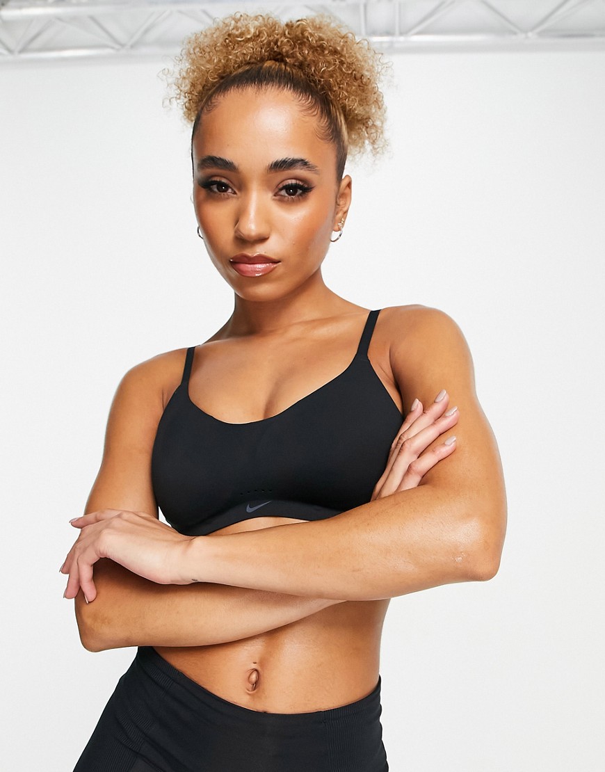 Nike Training Alate Minimalist Dri-FIT light support sports bra in black