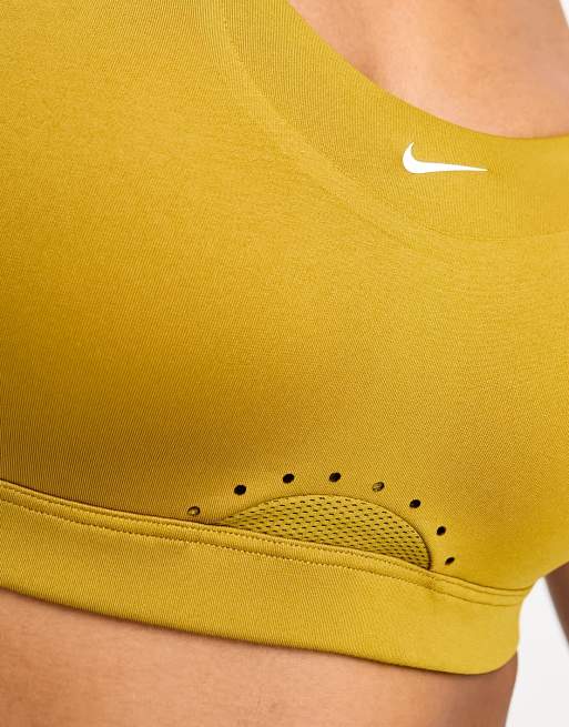 Nike Training Alpha Dri-Fit high support sports bra in bronze