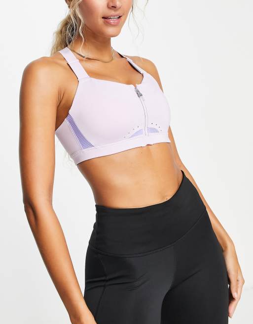 Buy Women Lilac Sports Bra With Reflector Detailing for Women