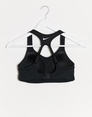 nike training alpha high support bra in black