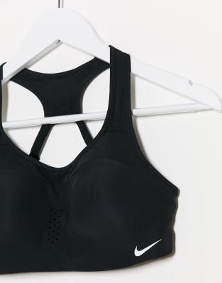 nike training alpha high support bra in black