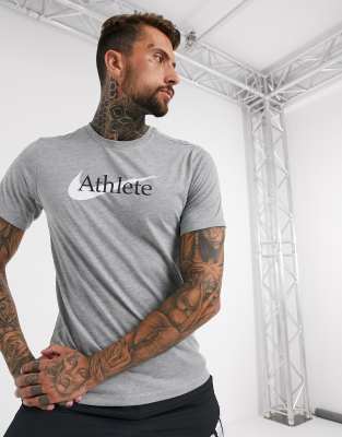 Nike Athlete Logo T shirt In Grey ModeSens