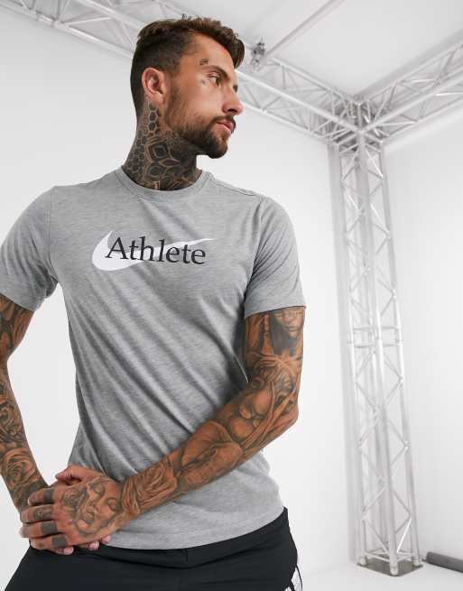 Nike Training logo t-shirt in grey | ASOS